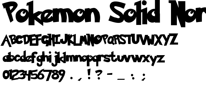 Pokemon Solid Normal font